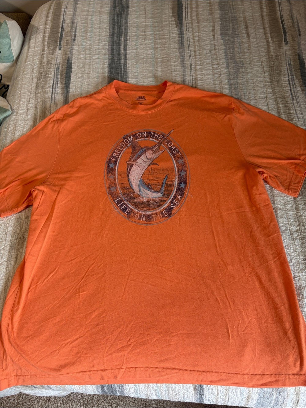 Men’s IZOD Orange Graphic Marlin Crew Neck T-Shirt